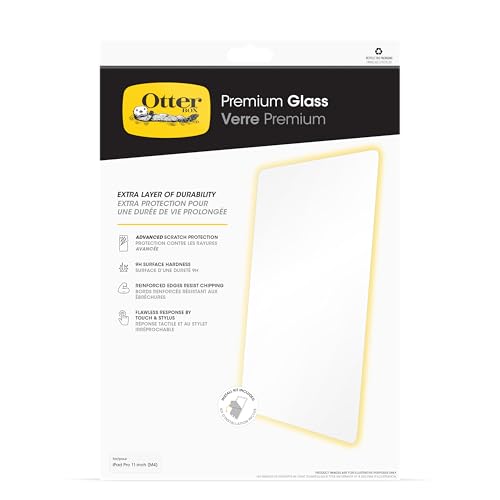 OtterBox Premium Glass Displayschutz für iPad Pro 11" (2024), gehärtetes Glas, hervorragender Kratzschutz von OtterBox