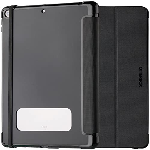 OtterBox React Folio Hülle für iPad 10,2" (8. gen 2020 / 9. gen 2021), stoßfeste, sturzsichere, ultradünne Schutzhülle, nach Militärstandard getestet, Schwarz - Keine Einzelhandelsverpackung von OtterBox