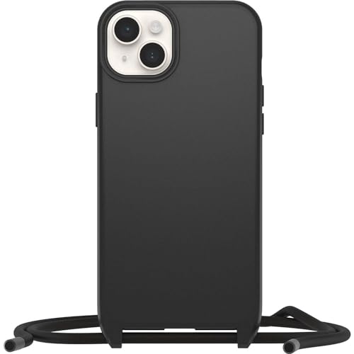 OtterBox React Necklace Hülle mit MagSafe für iPhone 14 Plus, ultraschlanke, schützende Hülle mit Verstellbarer und Abnehmbarer Handykette, Getestet nach Militärstandard, Schwarz von OtterBox