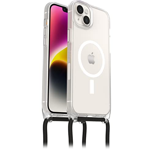 OtterBox React Necklace Hülle mit MagSafe für iPhone 14 Plus, ultraschlanke, schützende Hülle mit Verstellbarer und Abnehmbarer Handykette, Getestet nach Militärstandard, Transparent von OtterBox