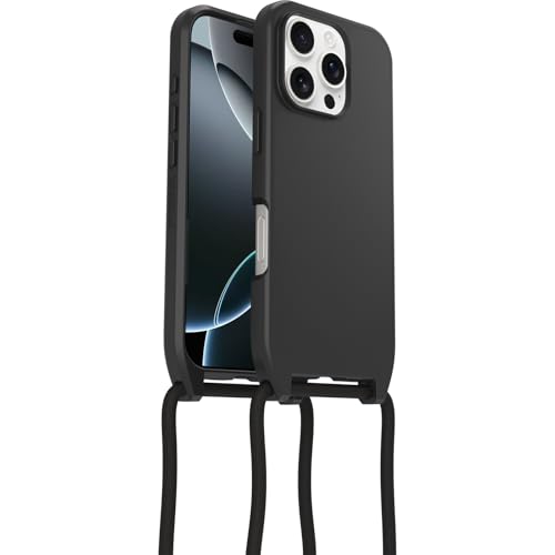 OtterBox React Necklace Hülle mit MagSafe für iPhone 16 Pro, ultraschlanke, schützende Hülle mit Verstellbarer und Abnehmbarer Handykette, Getestet nach Militärstandard, Schwarz OtterBox React Necklace Hülle mit MagSafe für iPhone 16 Pro, ultraschlanke, schützende Hülle mit Verstellbarer und Abnehmbarer Handykette, Getestet nach Militärstandard, Schwarz von OtterBox