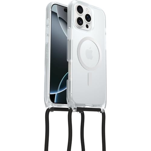 Otterbox React Necklace Hülle mit MagSafe für iPhone 16 Pro Max, ultraschlanke, schützende Hülle mit Verstellbarer und Abnehmbarer Handykette, Getestet nach Militärstandard, Transparent Otterbox React Necklace Hülle mit MagSafe für iPhone 16 Pro Max, ultraschlanke, schützende Hülle mit Verstellbarer und Abnehmbarer Handykette, Getestet nach Militärstandard, Transparent von Otterbox