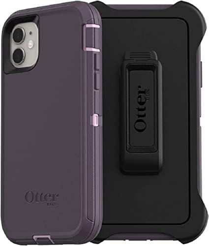 OtterBox Schutzhülle für iPhone 11 Defender Series – Lila Nebel (Winsome Orchidee/Night Purple), robust und langlebig, mit Portschutz, inklusive Holster-Clip-Ständer von OtterBox