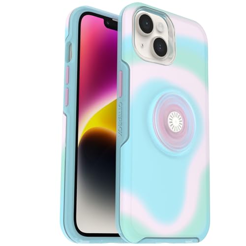 OtterBox Schutzhülle für iPhone 14 und iPhone 13 (nur Otter + Pop Symmetry Serie), leuchtende Aura, integrierter PopSockets PopGrip, taschenfreundlich, erhöhte Kanten schützen Kamera und Bildschirm, von OtterBox