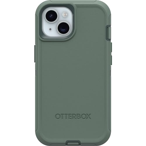 OtterBox Schutzhülle für iPhone 15, iPhone 14 und iPhone 13 Defender Series – Forest Ranger (grün), bildschirmlos, robust und langlebig, mit Anschlussschutz, inklusive Holster-Clip-Ständer von OtterBox