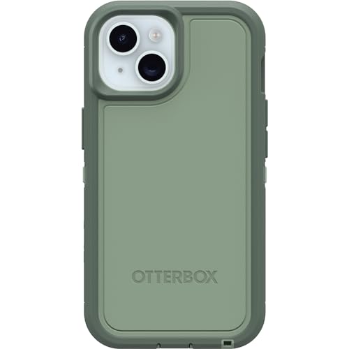 OtterBox Schutzhülle für iPhone 15, 14 und 13 Defender Series XT – Smaragd Isle (Grün), robust, rastet an MagSafe mit Schlüsselband von OtterBox