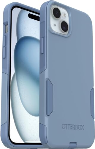 OtterBox Schutzhülle für iPhone 15 Plus und iPhone 14 Plus (nur Pendler-Serie), Crisp Denim (blau), schlank und robust, taschenfreundlich, mit Portschutz, keine Einzelhandelsverpackung von OtterBox