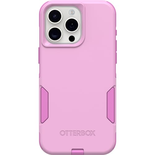 OtterBox Schutzhülle für iPhone 15 Pro Max (nur) Commuter Series – Run Wildlower (Pink), schlank und robust, taschenfreundlich, mit Portschutz von OtterBox