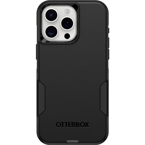 OtterBox Schutzhülle für iPhone 15 Pro Max (nur) Commuter Series – Schwarz, schlank und robust, taschenfreundlich, mit Anschlussschutz von OtterBox