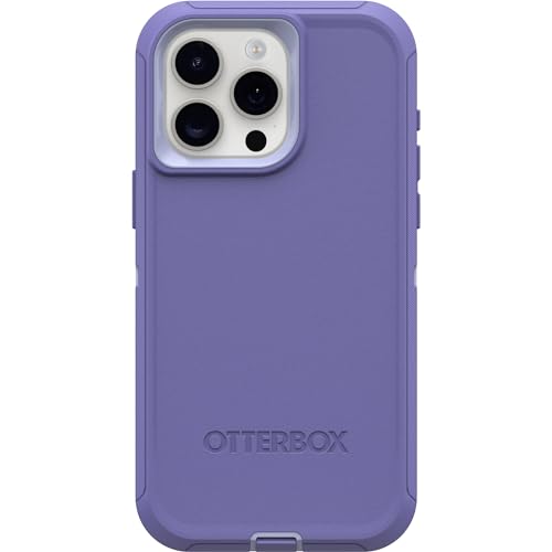 OtterBox Schutzhülle für iPhone 15 Pro Max (nur) Defender Series – Mountain Majesty (lila), Bildschirmlos, robust und langlebig, mit Portschutz, inklusive Holster-Clip-Ständer von OtterBox