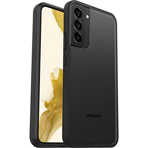 OtterBox Sleek Hülle für Galaxy S22+, stoßfest, sturzsicher, ultraschlank, schützende Hülle, Getestet nach Militärstandard, Transparent/Schwarz, Keine Einzelhandelsverpackung von OtterBox