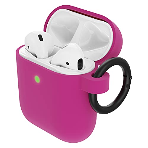 OtterBox Soft Touch Kopfhörer Hülle für AirPods (1. Gen 2016 / 2. Gen 2019), stoßfeste, sturzsichere, ultraflache, kratz- und abriebfeste Schutzhülle für Apple AirPods, inklusive Karabiner, Rosa von OtterBox