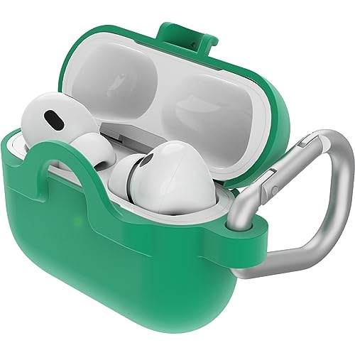 OtterBox Soft Touch Kopfhörer Hülle für AirPods Pro (1. gen / 2. gen), stoßfeste, sturzsichere, ultraflache, kratz- und abriebfeste Schutzhülle für Apple AirPods, inklusive Karabiner, Hellgrün von OtterBox