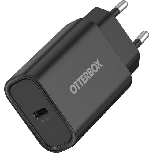 OtterBox Standard EU 30W USB-C PD Ladegerät, Schnellade Funktion für Smartphone und Tablet, Sturzgeschützt und Robust, Schwarz, Keine Einzelhandelsverpackung von OtterBox