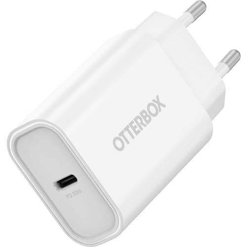 OtterBox Standard EU 30W USB-C PD Ladegerät, Schnellade Funktion für Smartphone und Tablet, Sturzgeschützt und Robust, Weiß von OtterBox