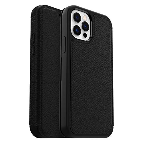 OtterBox Strada Hülle für iPhone 12 / iPhone 12 Pro, stoßfest, sturzsicher,Premium Lederfolio mit Zwei Kartenhaltern, 3X getestet nach Militärstandard, Schwarz, Keine Einzelhandelsverpackung OtterBox Strada Hülle für iPhone 12 / iPhone 12 Pro, stoßfest, sturzsicher,Premium Lederfolio mit Zwei Kartenhaltern, 3X getestet nach Militärstandard, Schwarz, Keine Einzelhandelsverpackung von OtterBox