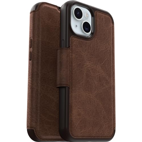 OtterBox Strada Hülle für iPhone 15 für MagSafe, stoßfest, sturzsicher, Premium Lederfolio mit Zwei Kartenhaltern, 3X getestet nach Militärstandard, Braun OtterBox Strada Hülle für iPhone 15 für MagSafe, stoßfest, sturzsicher, Premium Lederfolio mit Zwei Kartenhaltern, 3X getestet nach Militärstandard, Braun von OtterBox