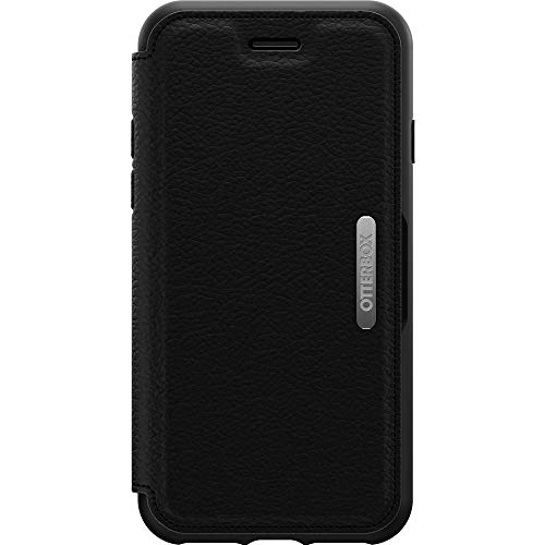 OtterBox Strada Hülle für iPhone 7/8/SE 2. gen/SE 3. gen, stoßfest, sturzsicher,Premium Lederfolio mit Zwei Kartenhaltern, 3X getestet nach Militärstandard, Schwarz von OtterBox