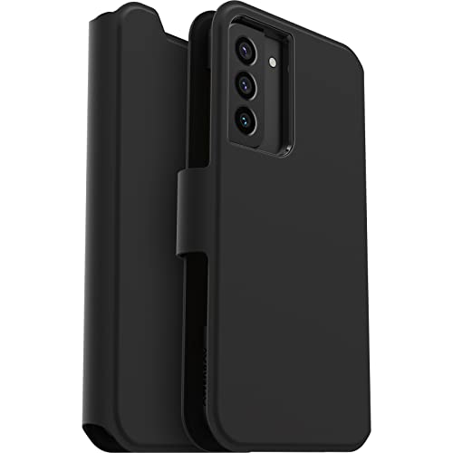 OtterBox Strada Via Hülle für Samsung Galaxy S22+, stoßfest, sturzsicher, dünn, angenehme schützende Folio-Hülle mit Kartenhalter, 2x getestet nach Militärstandard, Schwarz von OtterBox