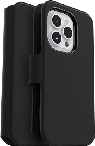 OtterBox Strada Via Hülle für iPhone 14 Pro, stoßfest, sturzsicher, dünn, angenehme schützende Folio-Hülle mit Kartenhalter, 2x getestet nach Militärstandard, Schwarz von OtterBox