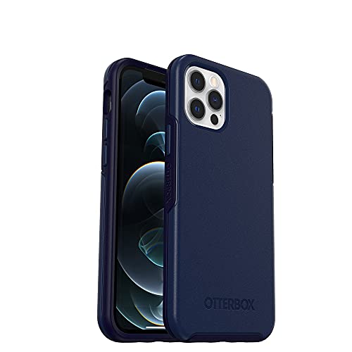 OtterBox Symmetry+ Hülle für iPhone 12 Pro Max mit MagSafe, stoßfest, sturzsicher, schützende dünne Hülle, 3X getestet nach Militärstandard, Blau von OtterBox