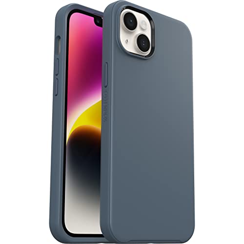 OtterBox Symmetry+ Hülle für iPhone 14 Plus mit MagSafe, stoßfest, sturzsicher, schützende dünne Hülle, 3x getestet nach Militärstandard, antimikrobieller Schutz, Blau von OtterBox