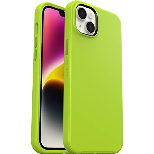 OtterBox Symmetry+ Hülle für iPhone 14 Plus mit MagSafe, stoßfest, sturzsicher, schützende dünne Hülle, 3x getestet nach Militärstandard, antimikrobieller Schutz, Grün von OtterBox