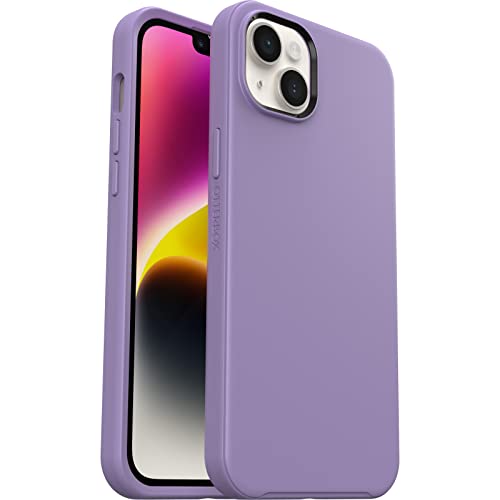 OtterBox Symmetry+ Hülle für iPhone 14 Plus mit MagSafe, stoßfest, sturzsicher, schützende dünne Hülle, 3x getestet nach Militärstandard, antimikrobieller Schutz, Lila von OtterBox