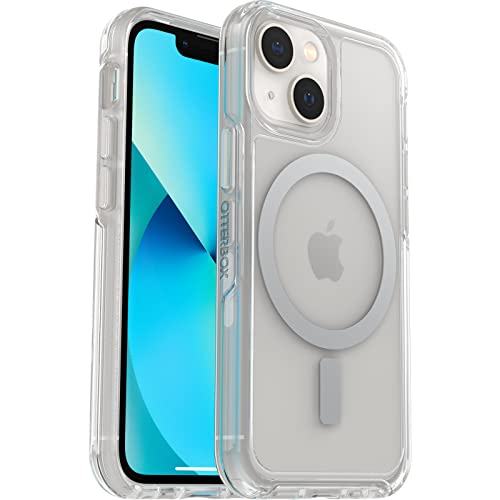 OtterBox Symmetry+ transparente Hülle für iPhone 13 mini / iPhone 12 mini für MagSafe, stoßfest, sturzsicher, schützende Hülle, 3x getestet nach Militärstandard, antimikrobieller Schutz, Klar von OtterBox