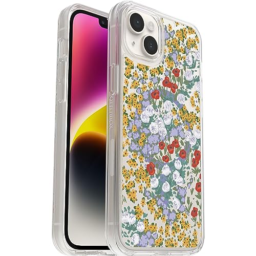 OtterBox Symmetry Clear Hülle für iPhone 14 Plus, sturzsicher, schützende Hülle, 3X getestet nach Militärstandard, Flower Fields von OtterBox