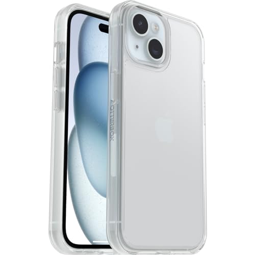 OtterBox Symmetry Clear Hülle für iPhone 15 / iPhone 14 / iPhone 13, sturzsicher, schützende Hülle, 3x getestet nach Militärstandard, Transparent von OtterBox