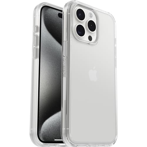 OtterBox Symmetry Clear Hülle für iPhone 15 Pro Max, sturzsicher, schützende Hülle, 3X getestet nach Militärstandard, Transparent von OtterBox