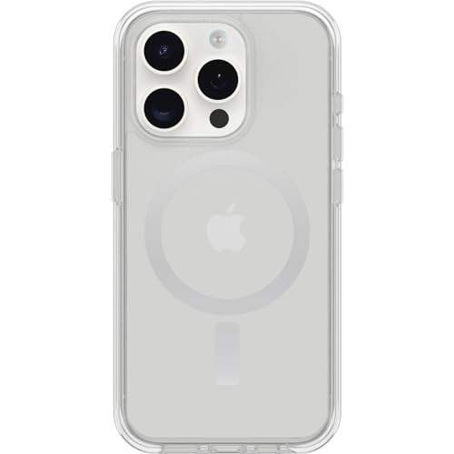 OtterBox Symmetry Clear für MagSafe transparente Hülle für iPhone 15 Pro, stoßfest, sturzsicher, schützende Hülle, 3x getestet nach Militärstandard, Transparent von OtterBox