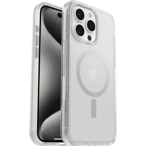 OtterBox Symmetry Clear für MagSafe transparente Hülle für iPhone 15 Pro Max, stoßfest, sturzsicher, schützende Hülle, 3x getestet nach Militärstandard, Stardust von OtterBox