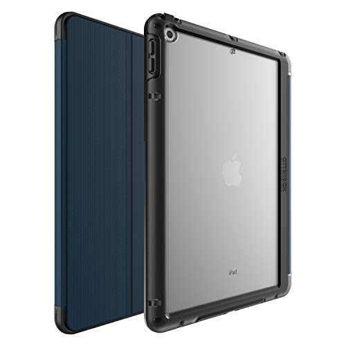 OtterBox Symmetry Folio Hülle für iPad 10,2" (7. gen/ 8. gen/ 9. gen), stoßfeste, sturzsichere, dünne Schutzhülle, nach Militärstandard getestet, Blau/Schwarz, Keine Einzelhandelsverpackung von OtterBox