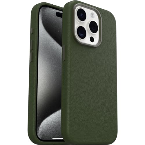 OtterBox Symmetry Series Cactus Leather MagSafe Hülle für iPhone 15 Pro, stoßfest, sturzsicher, dünne Schutzhülle, 3X mehr Stürze als nach Militärstandard, Grün OtterBox Symmetry Series Cactus Leather MagSafe Hülle für iPhone 15 Pro, stoßfest, sturzsicher, dünne Schutzhülle, 3X mehr Stürze als nach Militärstandard, Grün von OtterBox