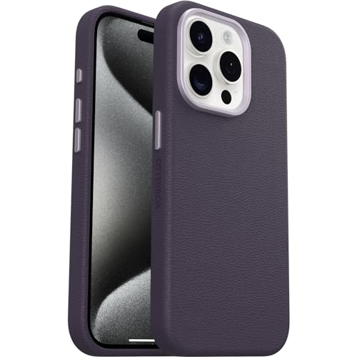 OtterBox Symmetry Series Cactus Leather MagSafe Hülle für iPhone 15 Pro, stoßfest, sturzsicher, dünne Schutzhülle, 3X mehr Stürze als nach Militärstandard, Lila OtterBox Symmetry Series Cactus Leather MagSafe Hülle für iPhone 15 Pro, stoßfest, sturzsicher, dünne Schutzhülle, 3X mehr Stürze als nach Militärstandard, Lila von OtterBox