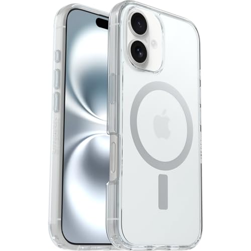 OtterBox Symmetry Series Clear MagSafe transparente Hülle für iPhone 16, stoßfest, sturzsicher, schützende Hülle, 3X getestet nach Militärstandard, Transparent OtterBox Symmetry Series Clear MagSafe transparente Hülle für iPhone 16, stoßfest, sturzsicher, schützende Hülle, 3X getestet nach Militärstandard, Transparent von OtterBox