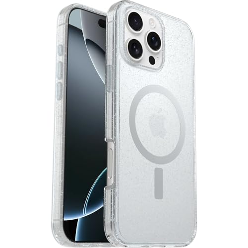 OtterBox Symmetry Series Clear MagSafe transparente Hülle für iPhone 16 Pro Max, stoßfest, sturzsicher, schützende Hülle, 3X getestet nach Militärstandard, Stardust OtterBox Symmetry Series Clear MagSafe transparente Hülle für iPhone 16 Pro Max, stoßfest, sturzsicher, schützende Hülle, 3X getestet nach Militärstandard, Stardust von OtterBox