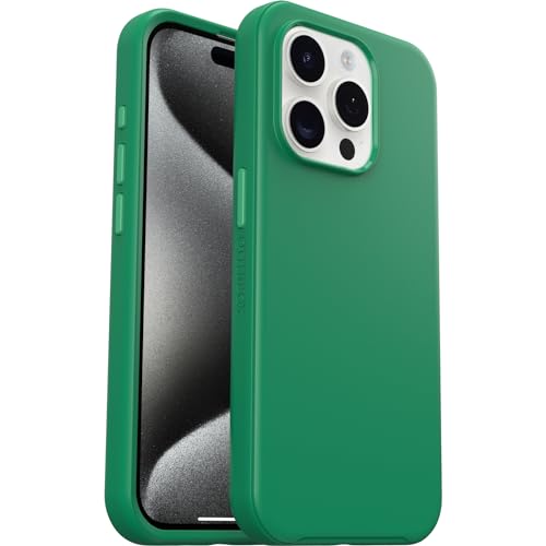 OtterBox Symmetry für MagSafe Hülle für iPhone 15 Pro, stoßfest, sturzsicher, schützende dünne Hülle, 3x getestet nach Militärstandard, Grün von OtterBox