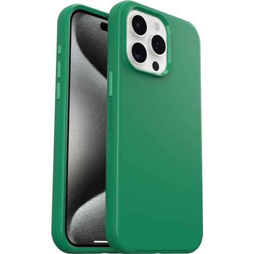 OtterBox Symmetry für MagSafe Hülle für iPhone 15 Pro Max, stoßfest, sturzsicher, schützende dünne Hülle, 3x getestet nach Militärstandard, Grün von OtterBox