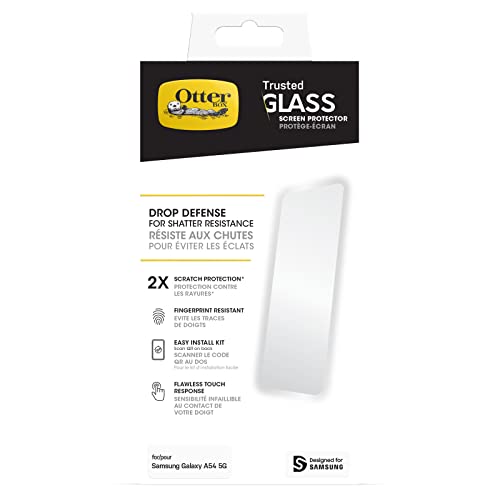 OtterBox Trusted Glass Displayschutz für Samsung Galaxy A54 5G, gehärtetes Glas, x2 Schutz vor Brüchen, Kratzern und Stürzen OtterBox Trusted Glass Displayschutz für Samsung Galaxy A54 5G, gehärtetes Glas, x2 Schutz vor Brüchen, Kratzern und Stürzen von OtterBox