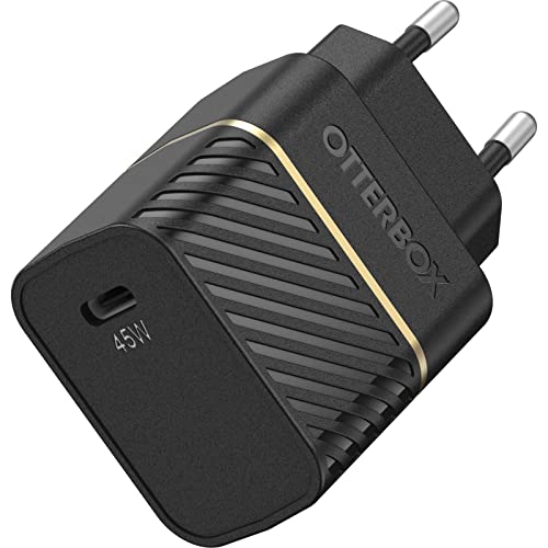 OtterBox USB-C PD GaN EU Ladegerät 45W, USB-C Schnellade Gerät für Smartphone und Tablet, Sturzgeschützt und Robust, Schwarz von OtterBox