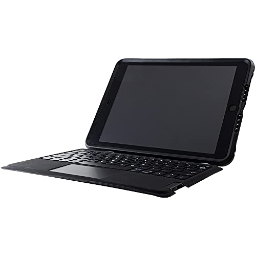 OtterBox UnlmitED Keyboard Hülle für iPad 10,2" (7. gen / 8. gen / 9. gen), Schutzhülle mit FRANZÖSISCH-Tastatur, nach Militärstandard getestet, Schwarz/Transparant, Keine Einzelhandelsverpackung von OtterBox