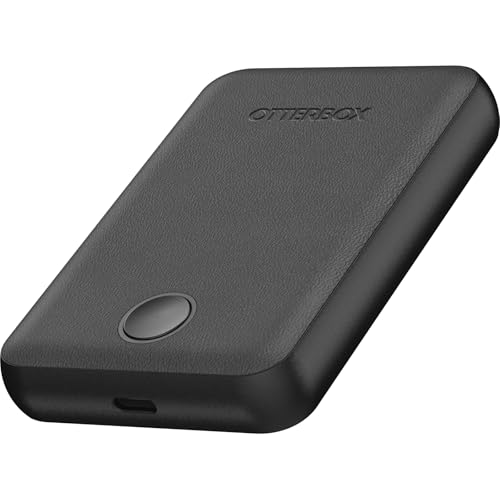 OtterBox Wireless Power Bank für MagSafe, Schlanker externer Akku mit USB-C-auf-USB-C-Kabel Ausgangsleistung, Status LED, 5000 mAh Robustes Design für iPhone, Schwarz OtterBox Wireless Power Bank für MagSafe, Schlanker externer Akku mit USB-C-auf-USB-C-Kabel Ausgangsleistung, Status LED, 5000 mAh Robustes Design für iPhone, Schwarz von OtterBox