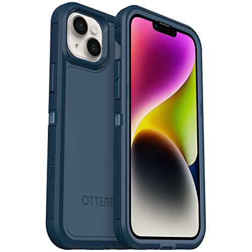 OtterBox iPhone 14 Plus Defender Series XT Hülle – Open Ocean (Blau), Bildschirmlos, robust, Snaps to MagSafe, Lanyard Attachment von OtterBox