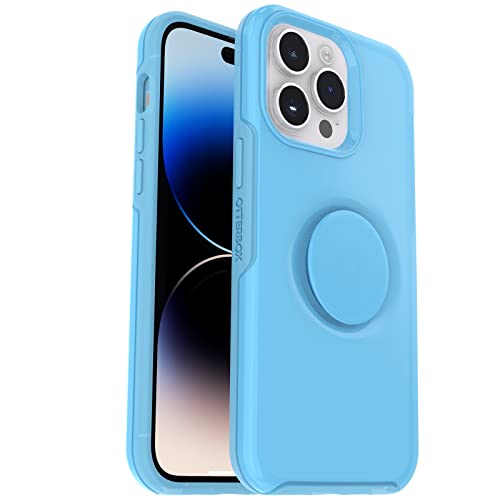 OtterBox iPhone 14 Pro (nur) Otter + Pop Symmetry Series Clear Case – You Cyan This (Blau), integrierte PopSockets PopGrip, schlanke, taschenfreundliche, erhöhte Kanten schützen Kamera und Bildschirm von OtterBox