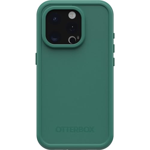 OtterBox iPhone 15 Pro (nur FRē Serie) wasserdichte Hülle mit MagSafe (entworfen von LifeProof) – Kiefer (grün), wasserdicht, 60% recycelter Kunststoff, schlank und stilvoll von OtterBox