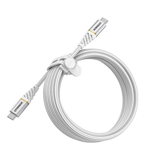 OtterBox USB C-C USB PD 3M Robustes, geflochtenes Schnelllade-Kabel, Performance Plus Serie, Weiß OtterBox USB C-C USB PD 3M Robustes, geflochtenes Schnelllade-Kabel, Performance Plus Serie, Weiß von OtterBox