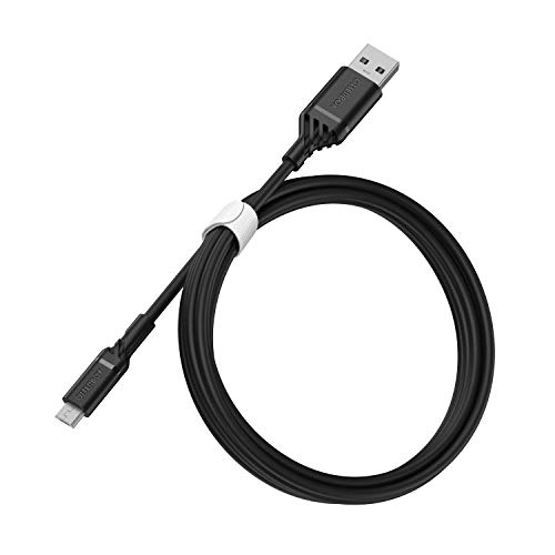 OtterBox verstärktes USB-A auf Micro USB Kabel, Ladekabel für Smartphone und Tablet, Ultra-Robust und getestet auf Biegsamkeit und Flexibilität, 1M, Schwarz von OtterBox